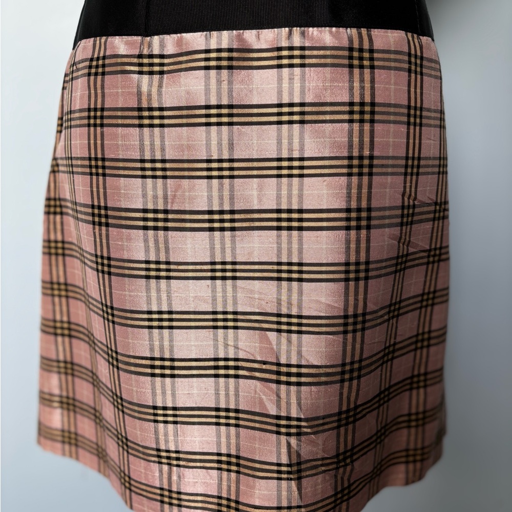 Molly B Pink and Black Plaid Mini Skirt